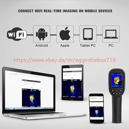 HTI HT-06 256*192 Pixels WIFI Infrared Thermal Imaging Camera Handheld -20~550°C - Picture 5 of 8