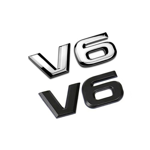 Pegatina 3D Metal V6 Logo Accesorios Exterior Coche Emblema Insignia Calcomanía Decoración Borde - Imagen 8 de 11