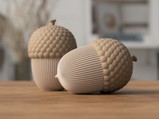 Set of 2 Acorn Storage Jars – Modern Japandi Decorative Containers  Home Décor
