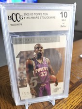 2002-03 Topps Ten Amare Stoudemire #145 Rookie Card Graded BCCG 10 !!!SUNS!!!!!. rookie card picture