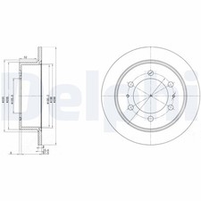 BRAKE DISC DELPHI BG3522 REAR AXLE FOR DAEWOO,SSANGYONG
