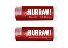 Black Cherry Tinted Lip Balm, 2 Pack: (Sheer Red Tint) Organic, Certified Vegan,