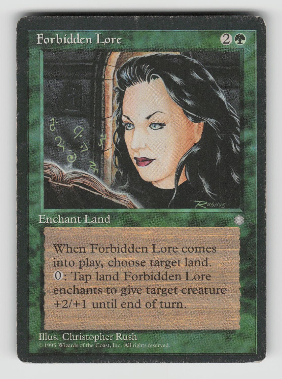Forbidden Lore Rare Ice Age Magic: The Gathering Moderately Played