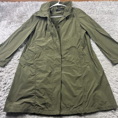 Mycrapac Rain Coat Green Packable Pockets Travel Business Small