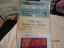 Vintage GAF Pana-vue San Francisco Cable Cars 2x2 5 Souvenir Slides NOS CK052