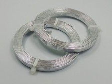 2mt /rotolo di filo wire alluminio piatto lavorato 5mmx1mm colore argento bijoux