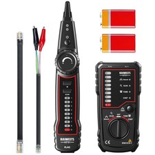 KAIWEETS Network Cable Tester, RJ45 RJ11 Wire Tracer Line Finder, Black/ Red