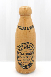VINTAG c1910s W.R BUTLER & SONS DORKING SURREY STONE GINGER BEER BOTTLE