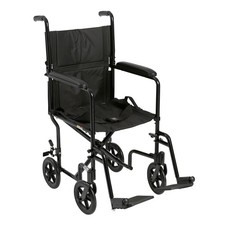 Drive DeVilbiss Healthcare drive Transport Chair, Black, 17-Inch Seat Width