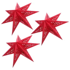  3 Pcs Christmas Star Origami Lamp Foldable Lampshade Holiday Lanterns