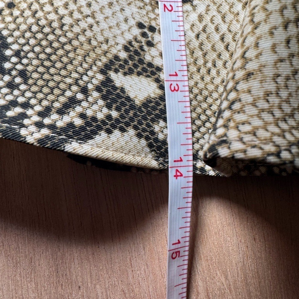 ZARA BASIC Snake Print Flared Mini Skirt Womens S… - image 4