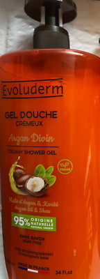 EVOLUDERM CREAMY SHOWER GEL ARGAN OIL &SHEA )34FLOZ MADE IN FRANCE