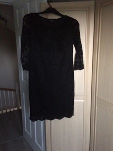 new look black maternity dress