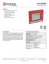 POTTER REMOTE ANNUNCIATOR RA 6500 R - Fire Alarm Part