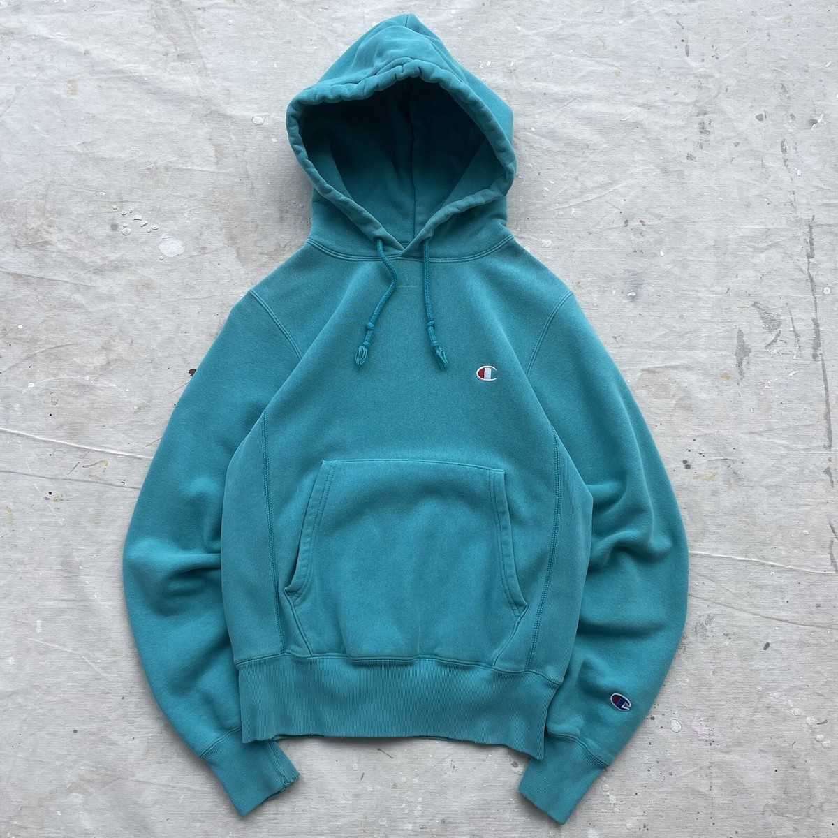 Champion Reverse Weave Turquoise Teal Hoodie X-Small | eBay