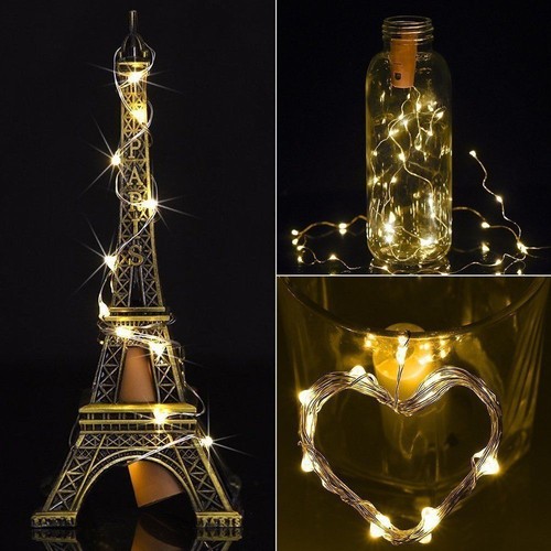 2M Wine Bottle Lights Decor For Corker Operated Glass Garland Outdoor Wire - Picture 16 of 27