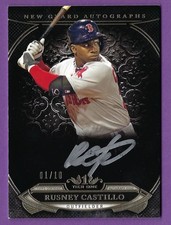 Rusney Castillo Topps Tier 1 - Hard Signed Auto Silver Ink #1/10 - Card #NGA -RC