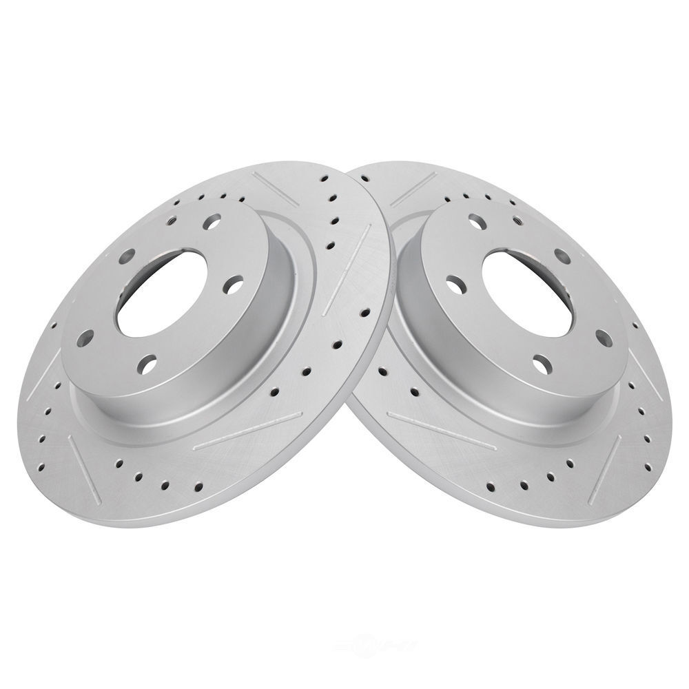 Hawk Talon Drilled & Slotted Rear Brake Rotor Set | 2006-2007 Mazda 6 MazdaSpeed (HTC4947)