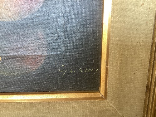 Antonio Gusini VINTAGE signed original oil painting STILL LIFE FRUIT Framed - Picture 3 of 4