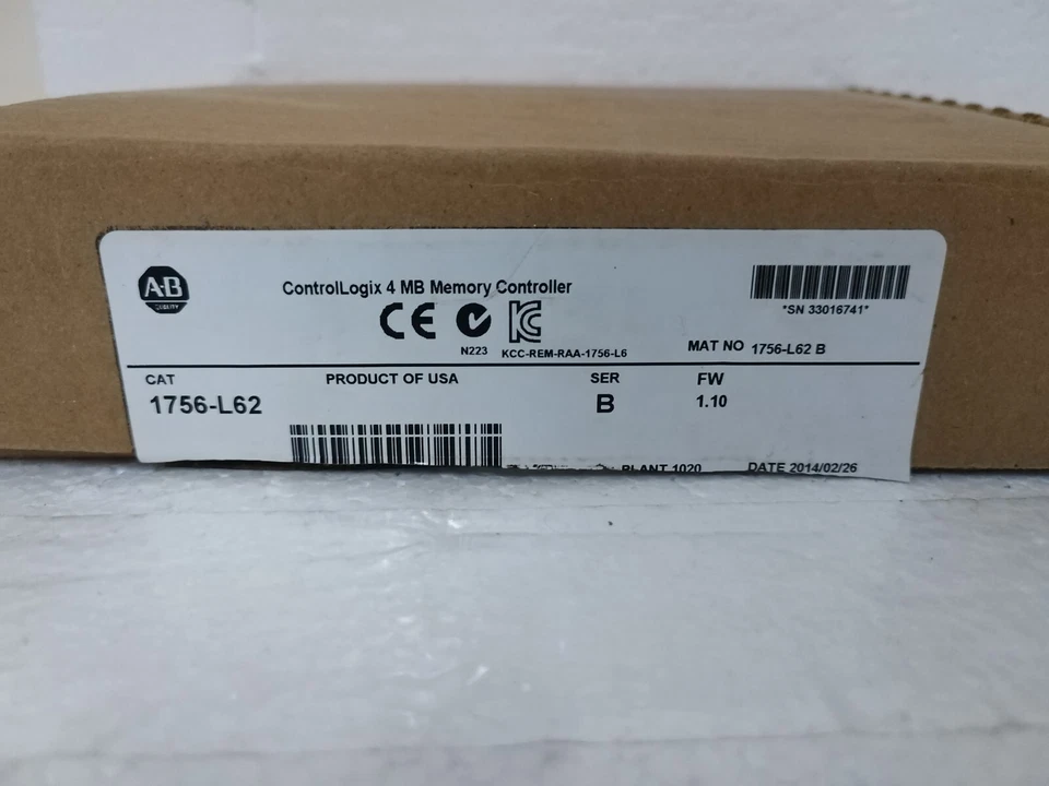 Allen Bradley 1756-L62 / B ControlLogix 4 MB controlador de memoria - Imagen 3 de 4