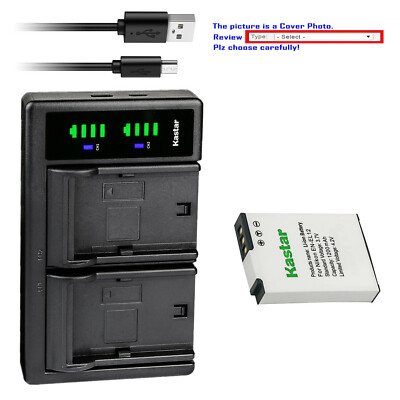Kastar Battery LTD2 Charger for Nikon EN-EL12 MH-65 Nikon KeyMission 360 Camera