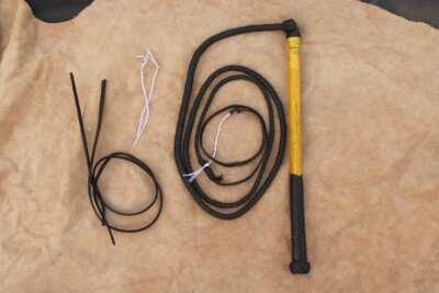 Australian Stock Whip Kangaroo Leather 5ft Long 18inches Bamboo