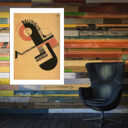 Bauhaus Exhibición - Joost Schmidt Vintage Pared Arte Póster Imagen Giclée - Picture 7 of 12