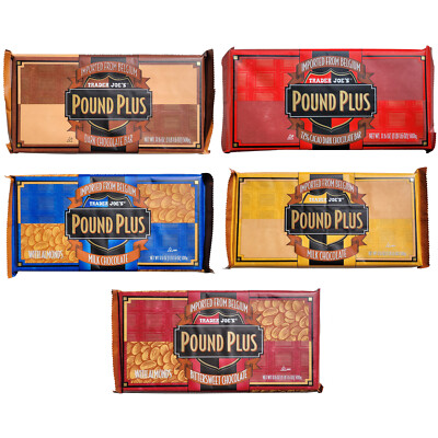 Trader Joes Pound Plus Chocolate Bars from Belgium 1-Pack (Variety of Flavors)