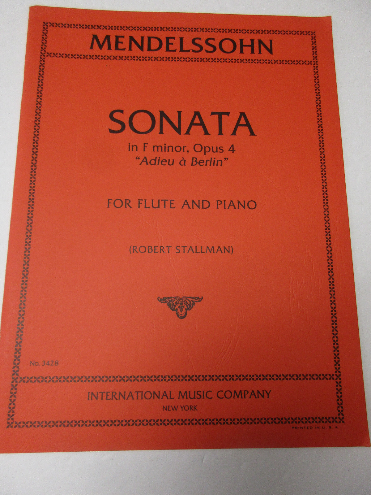 Mendelssohn Sonata in fa minore Op. 4 per flauto e pianoforte