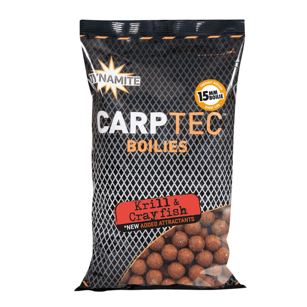 Dynamite Baits Boilies Carptec Krill & Crayfish Boilies 15mm 300g NEW