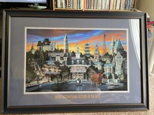 Epcot Festival The Arts 2018 greg mccullough Sunset Lagoon Poster 24x36 Framed