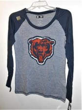 Too Cute New Licensed Chicago Bears Women's 3/4 Sleeve Raglan Shirt Size M B17