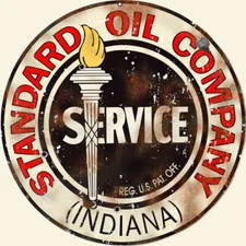 Vintage Style Metal Sign Standard Oil Gasoline Motor Oil 14x14