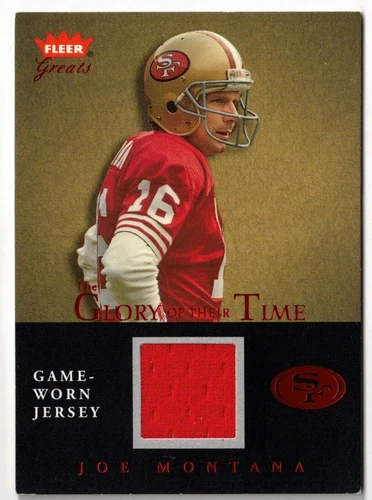 JOE MONTANA - 2004 Fleer Greats of the Game Red Game-Worn Jersey