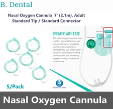 DX Medical Products 7FT Adult Sta-Soft Nasal Oxygen Cannulas -Standart - 5 PACK