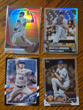 Jacob deGrom -2022 GQ Chrome Refractor +Black #/299 +Red Orange +2023 Silver Ice