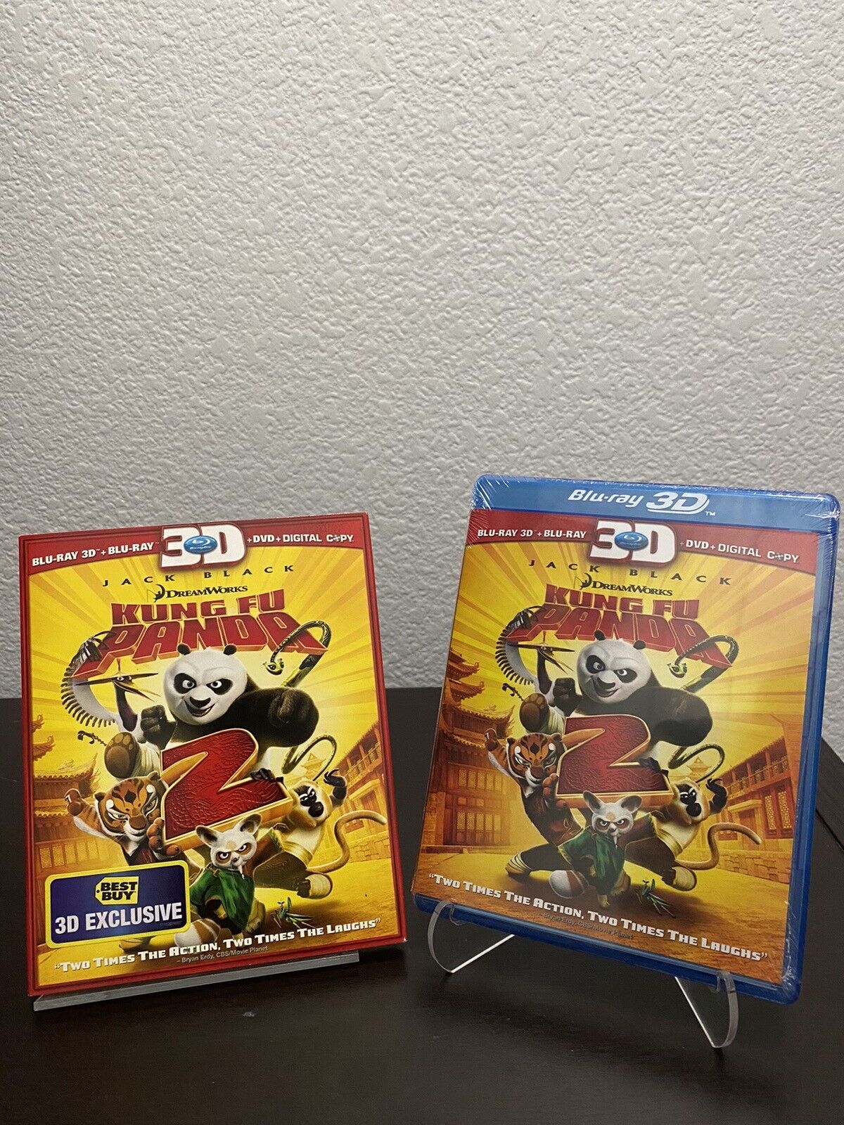 Kung Fu Panda 2 3d Blu-ray DVD 3 Disc Set Watched Once for sale 