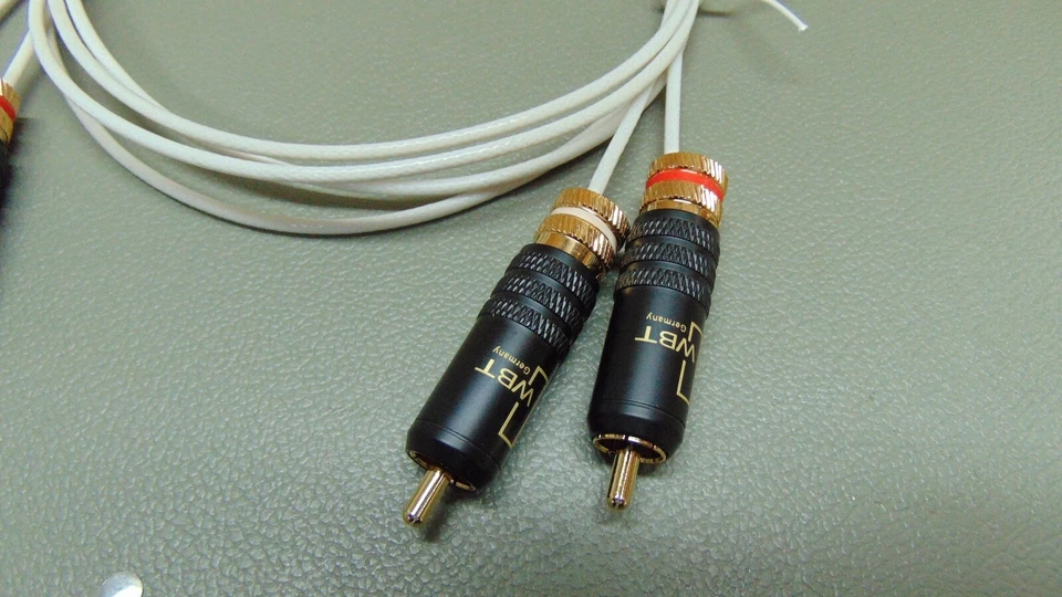 22 AWG RCA Audio Interconnect Cables 1 Meter 1986 vintage Silver Plated PTFE - Image 2 of 4
