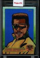 2021 Topps Project 70 Card #165 Rickey Henderson Blake Jamieson Rainbow Foil /70