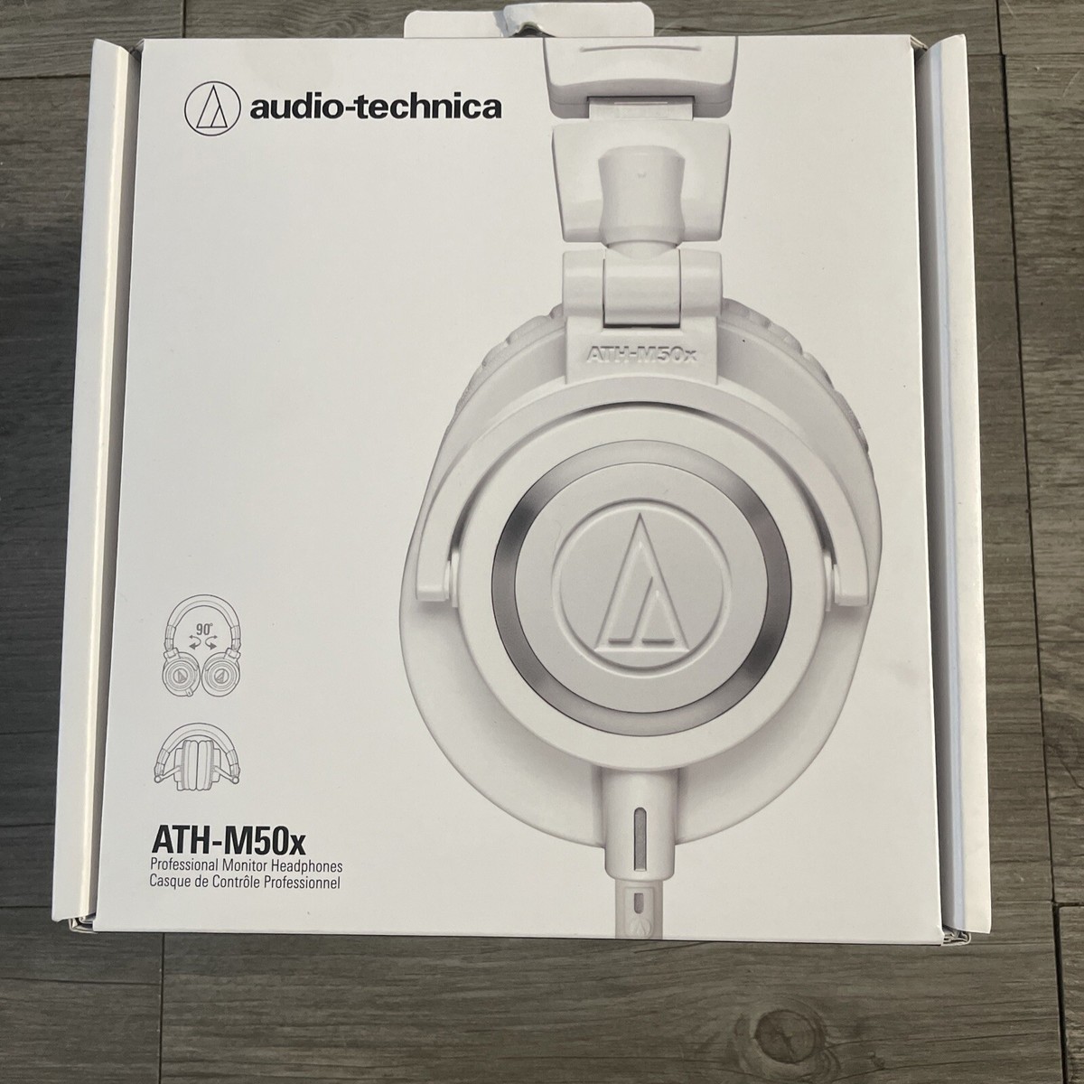 Audio-Technica ATH-M50XWH White Closed Back Monitor Headphones