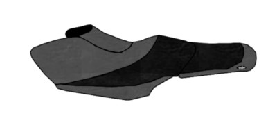 Custom Yamaha 2009-2016 FZS Seat Cover Blacktip  SHO SVHO dark gray black