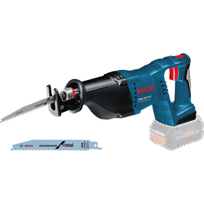 Bosch Professional Akku-Säbelsäge GSA 18V-LI Professional solo, 18Volt, blau