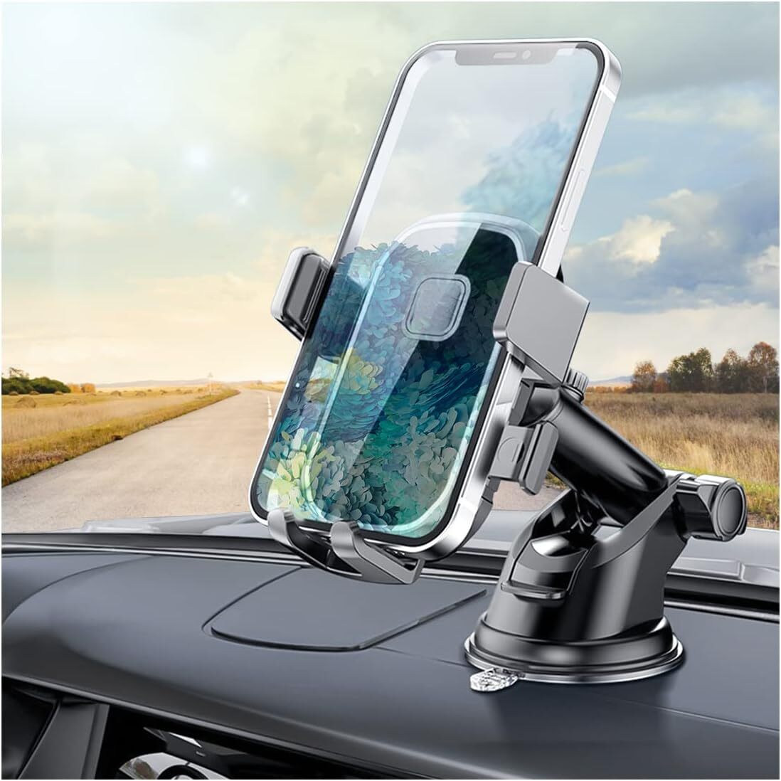 Car Phone Holder Mount Upgraded 360 Degree Rotatable 3 in 1 Phone Mount