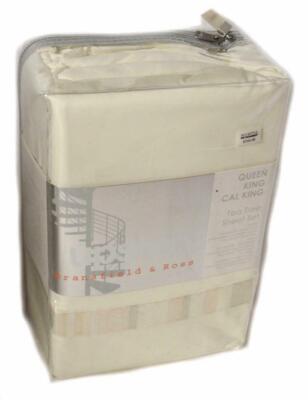 UPSTAIRS Dransfield Ross Tea Tree Sugar 4PC KING SHEET SET NWT COTTON SATEEN