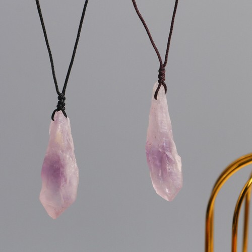 Collar de curación Reiki colgante hexagonal péndulo piedra cuarzo cristal natural - Imagen 18 de 271