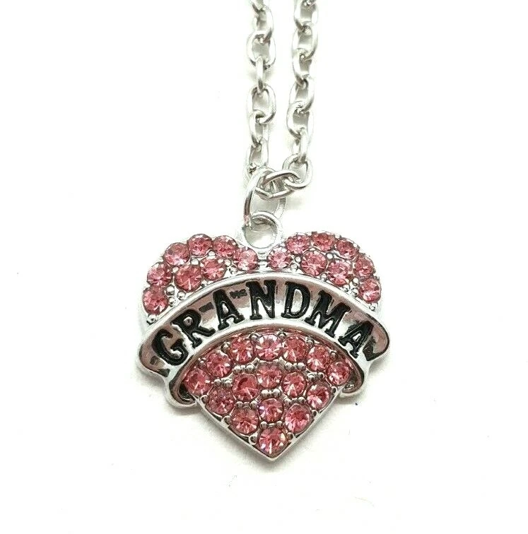 Silver grandma shop necklace
