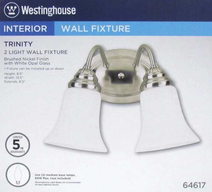 Westinghouse 6461700 - Accesorio de pared interior de dos luces Foto 4 de 4
