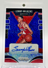 2019-20 Panini Prizm Signatures FOTL Blue Shimmer Lenny Wilkens #SG-LWK Auto HOF