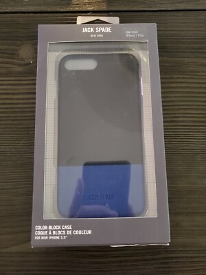 New Jack Spade Case for Apple iPhone 7 Plus & 8 Plus Blue/Fulton Black