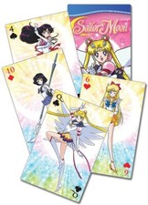 Carte da gioco Sailor Moon Stars poker con licenza anime NUOVE